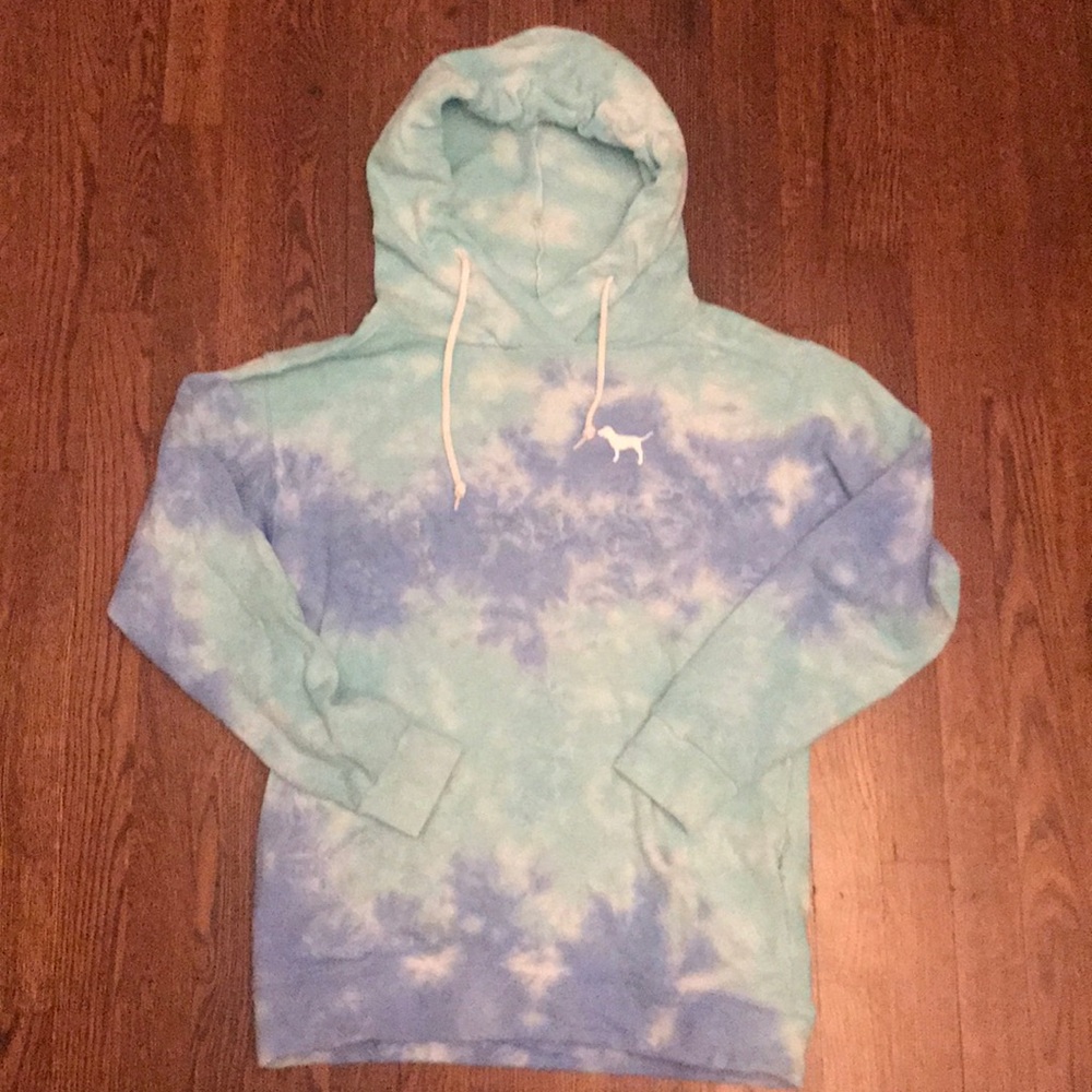 VEUC VS PINK TIE DYE TUNIC SWEATSHIRT SIZE XS